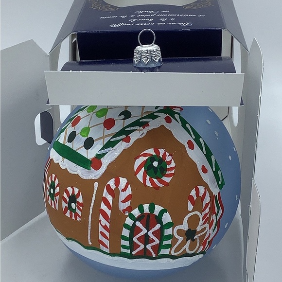 NWOT Mouth Blown Glass Gingerbread Ornament Hand Painted in Italy - Picture 3 of 12